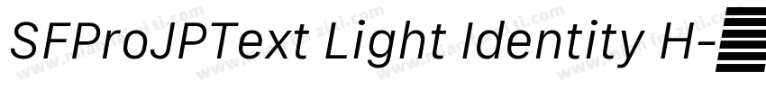 SFProJPText Light Identity H字体转换